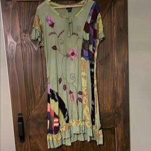 Colorful Floral Patchwork Dress